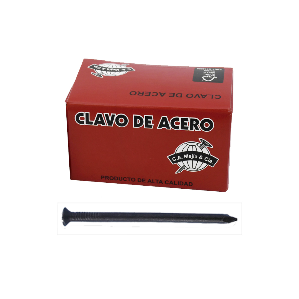 CLAVO ACERO LISO 4" X LB