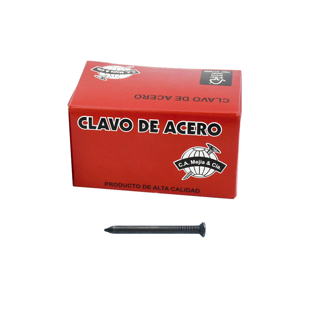 CLAVO ACERO LISO CONCRETO 1"X LB.