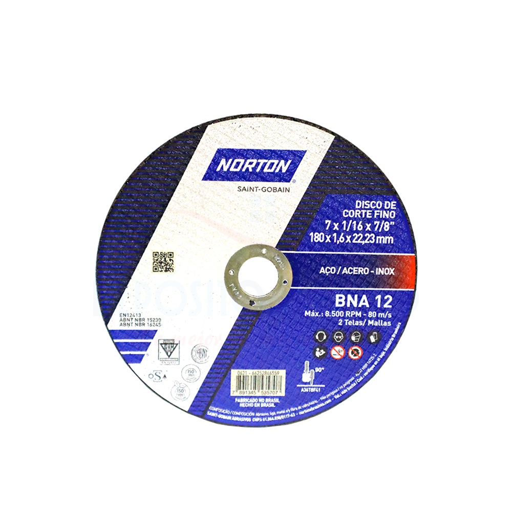 DISCO CB NORTON BNA 12 AZUL 7X1/16X7/8