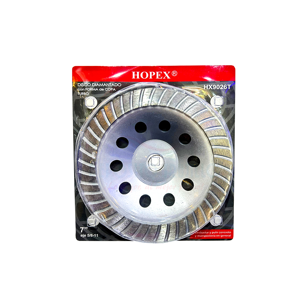 COPA DIAMANTADA SEGMENTADA TURBO 7" HOPEX