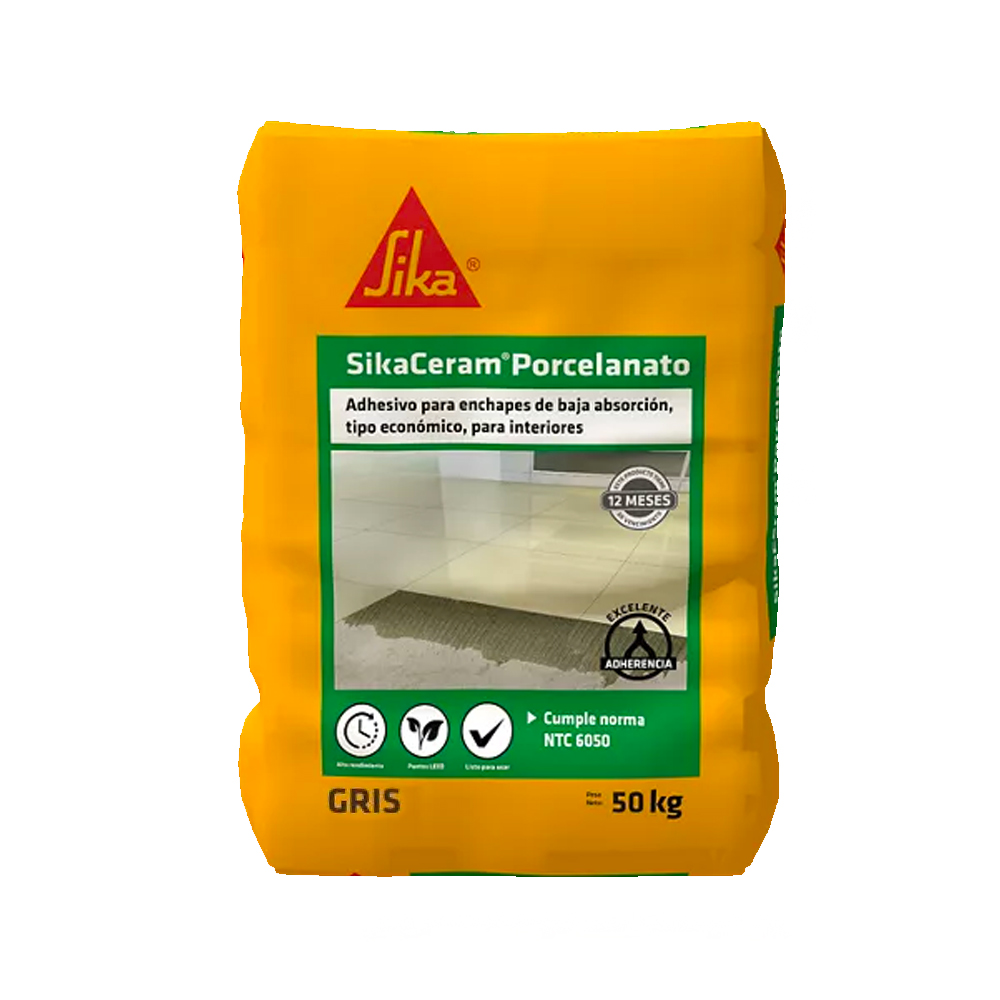 SIKA CERAM PORCELANATO GRIS 50KG