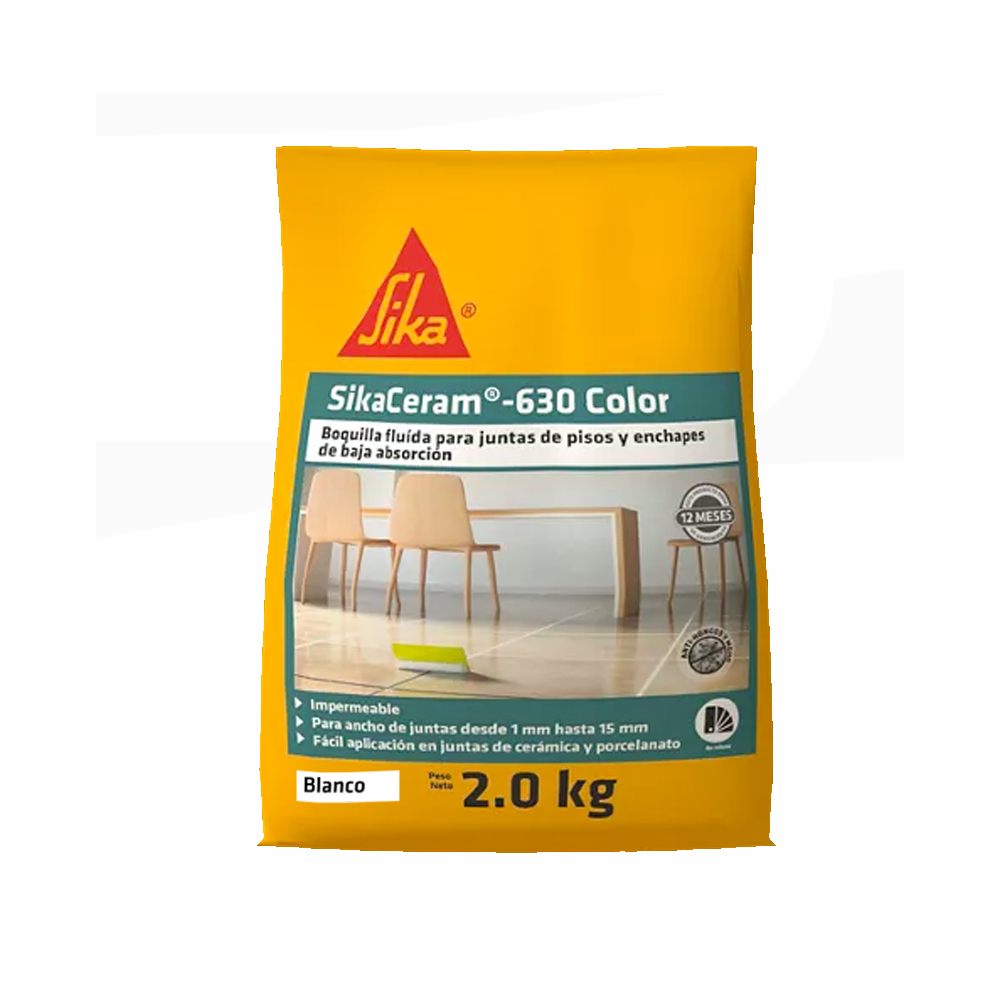 SIKACERAM-630 BOQUILLA PLUS BLANCA 2 KG