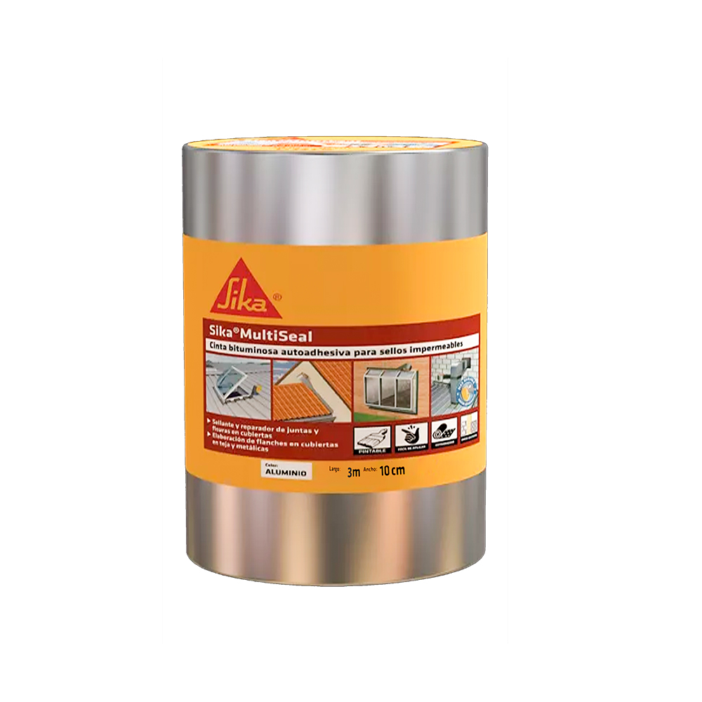 SIKA MULTI-SEAL 10CM X ROLLO 3 MTRS ALUMINIO