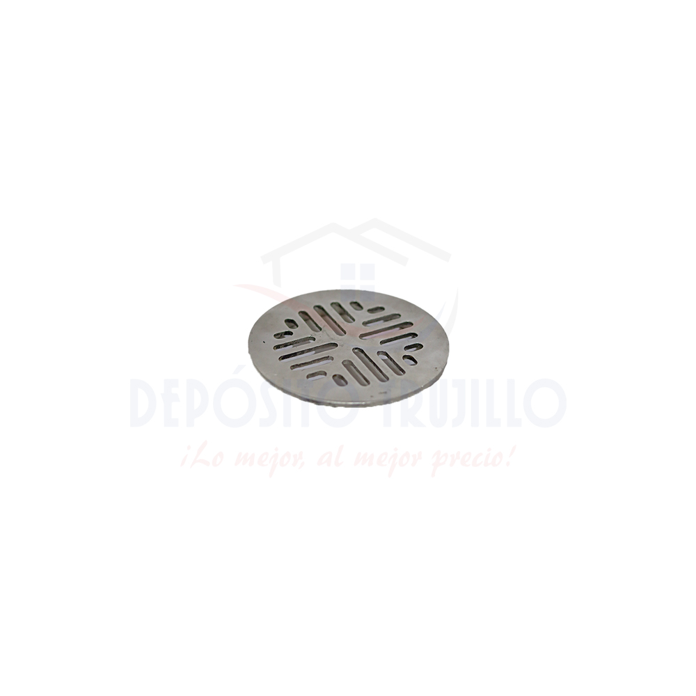 REJILLA ALUMINIO BRILLADA 21/2" DECORATIVA