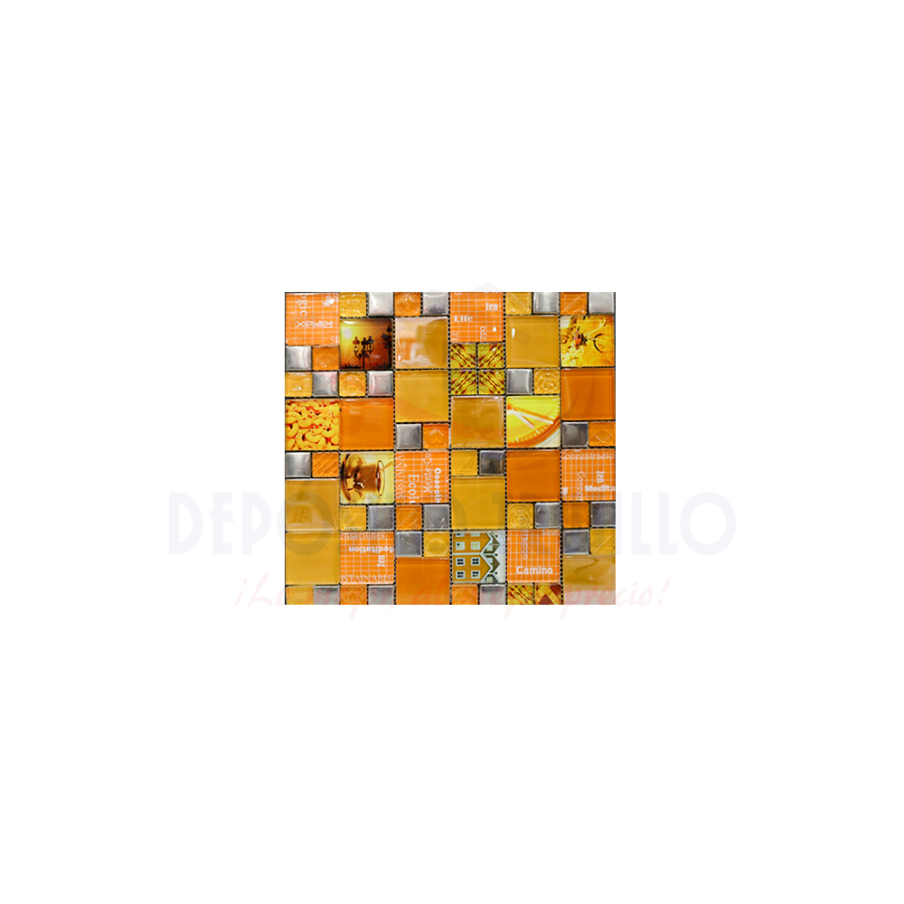 MOSAICO MALLA CARNAVAL ORANGE 30X30