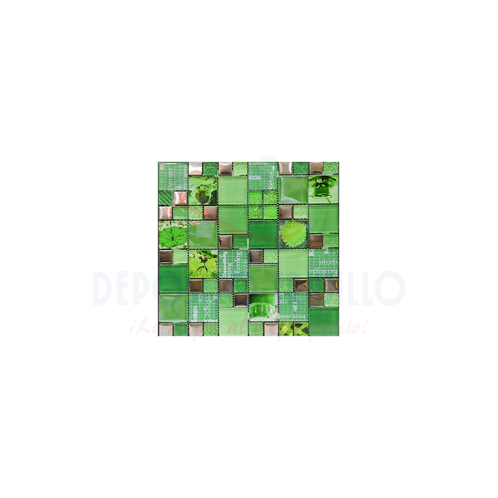 MOSAICO MALLA CARNAVAL GREEN 30X30 INTERMATEX