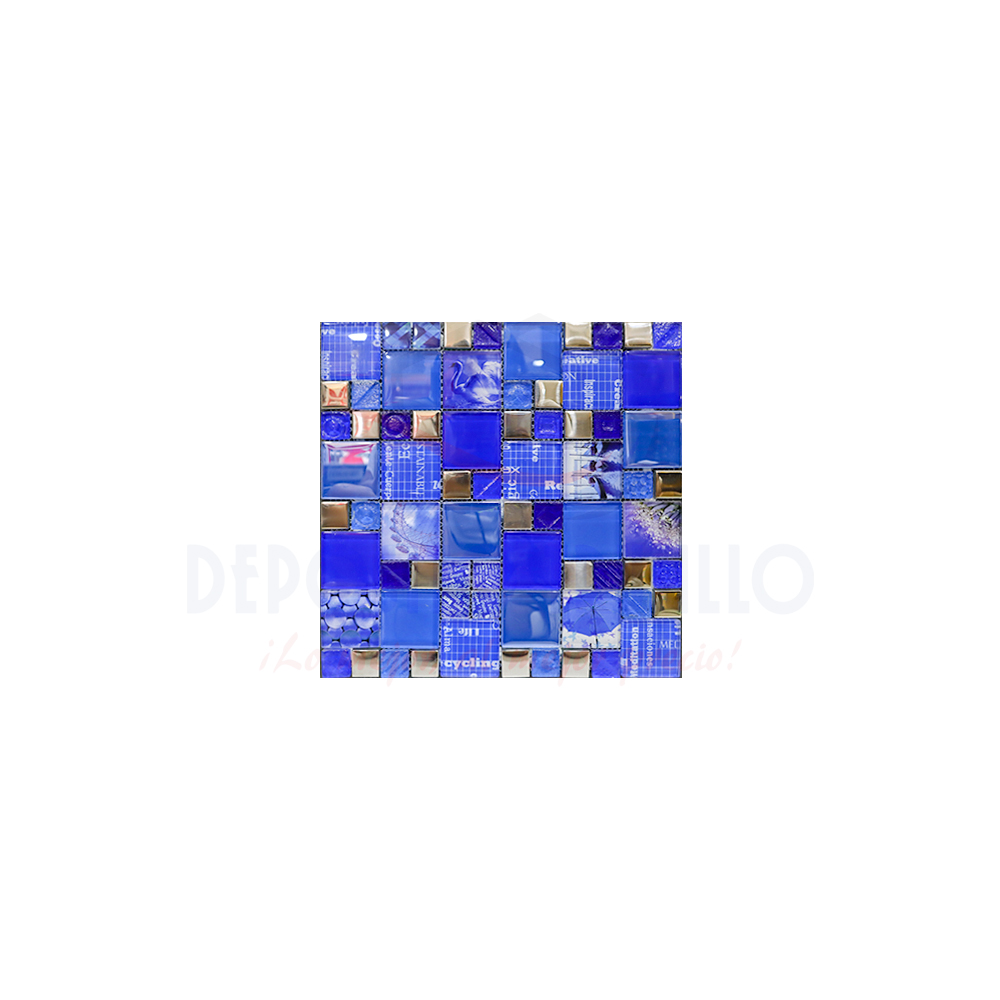 MOSAICO MALLA CARNAVAL BLUE 30X30 INTERMATEX