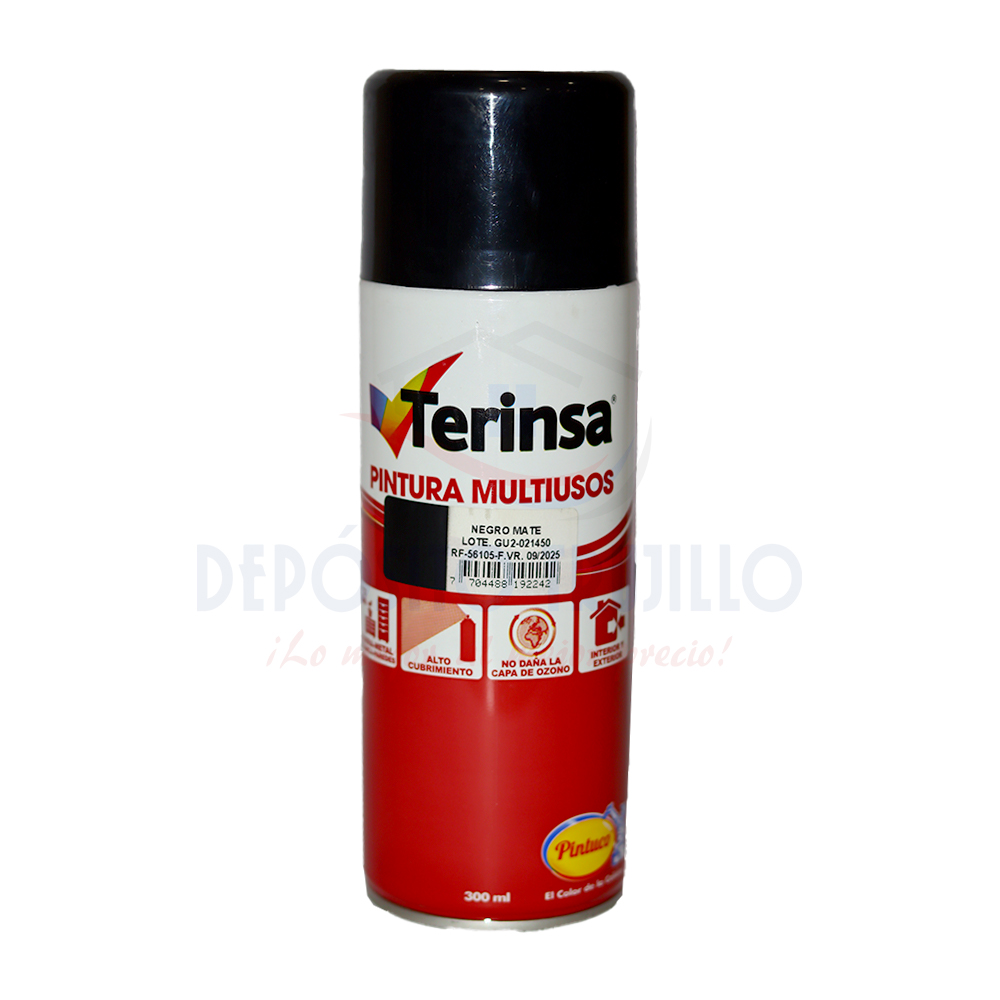 AEROSOL TERINSA NEGRO MATE 300 ML