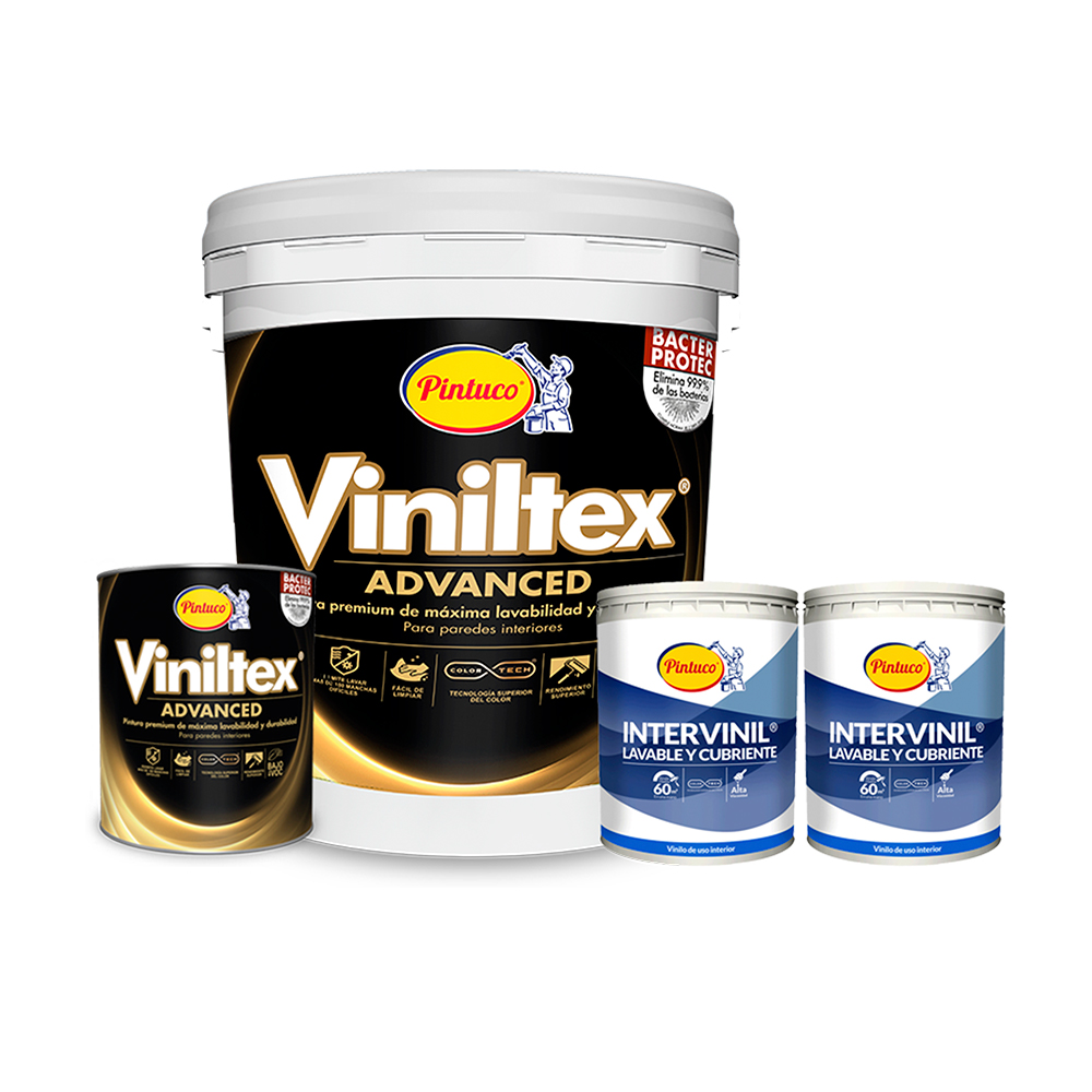 KIT VINILTEX 1501 X CUÑETE + 1501*1/4 + INTERVINIL 2501 2/4