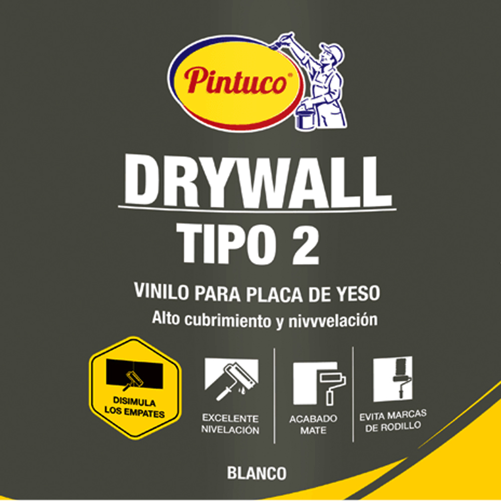 PINTURA DRYWALL TIPO 2 BLANCO PINTUCO 3780 X GALON