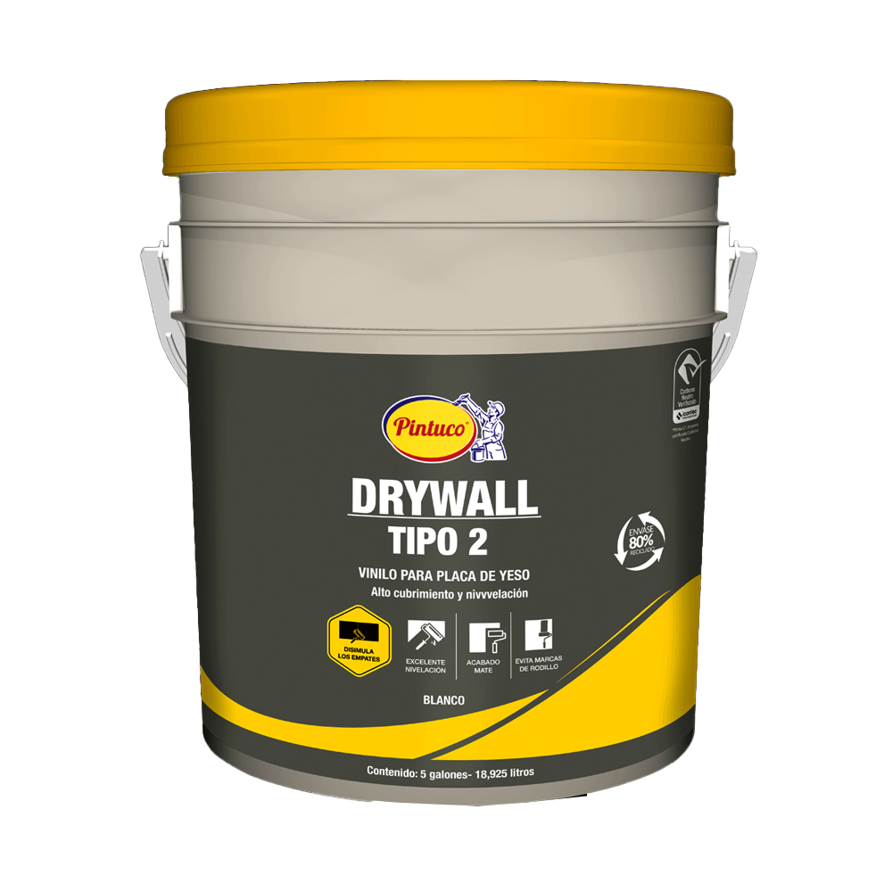 PINTURA DRYWALL TIPO 2 BLANCO PINTUCO 3780 X CUÑETE 5 GAL